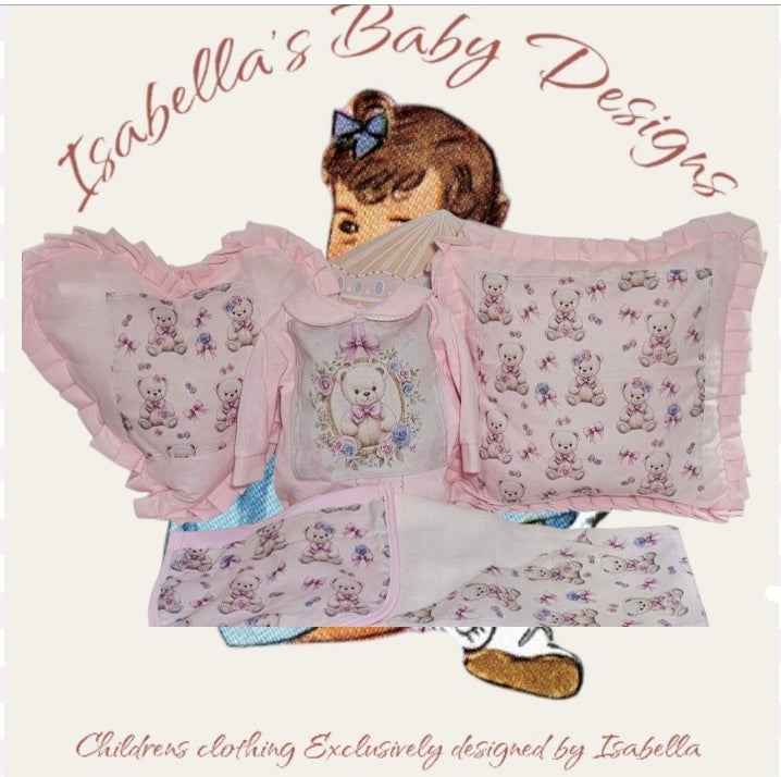 Teddy & Pink Bows Set