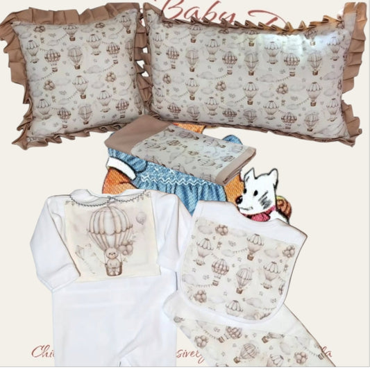 Tan & Cream Hot Air Balloon Set
