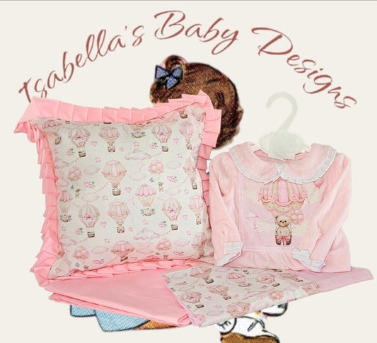 Pink & Cream Hot Air balloon Set